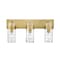 Z-Lite Fontaine 3 Light Vanity, Rubbed Brass & Clear 3035-3V-RB - alternate 6